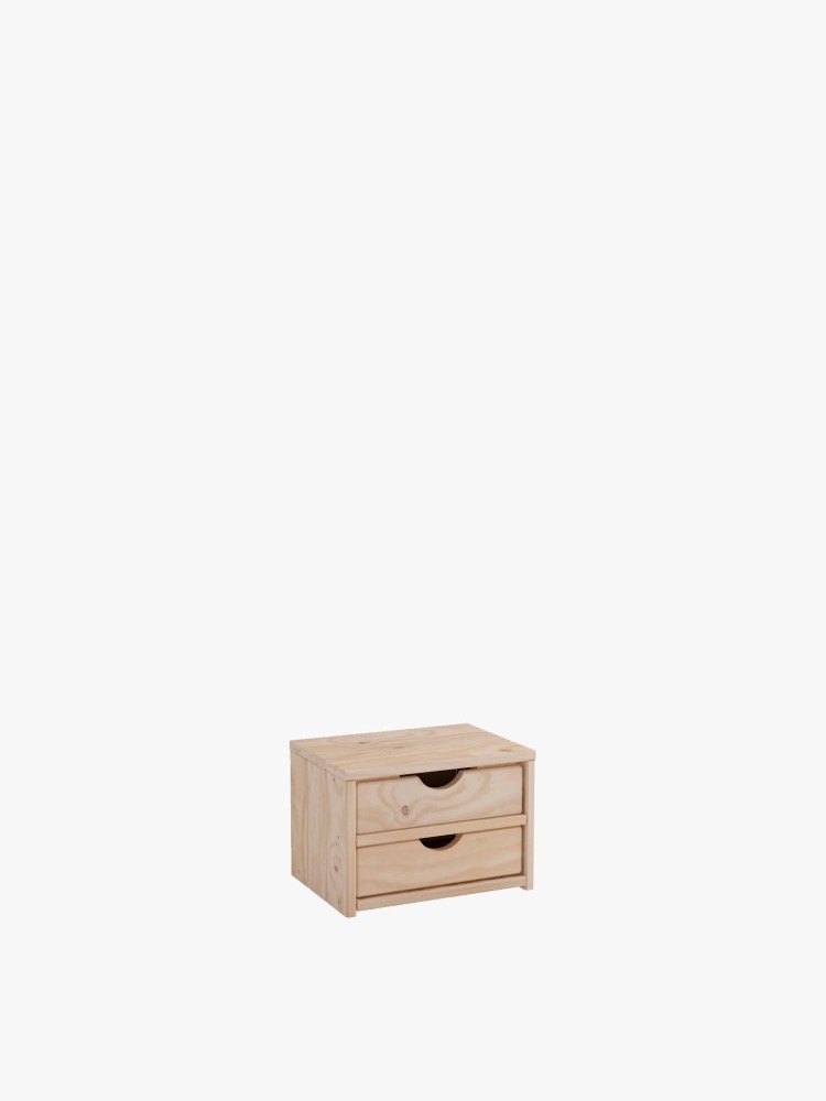 GAU mesa de cabeceira com 2 gavetas