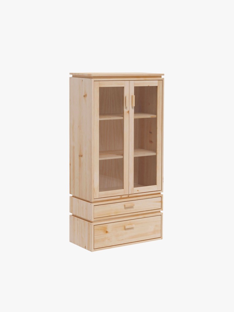LIBE vitrina com 2 gavetas 78x161