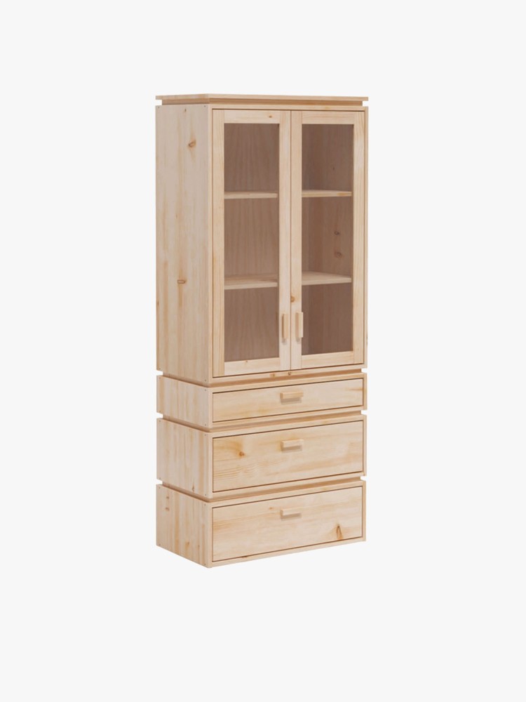 LIBE vitrina com 3 gavetas 78x188