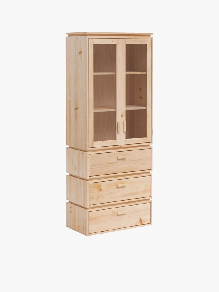 LIBE vitrina com 3 gavetas 78x198