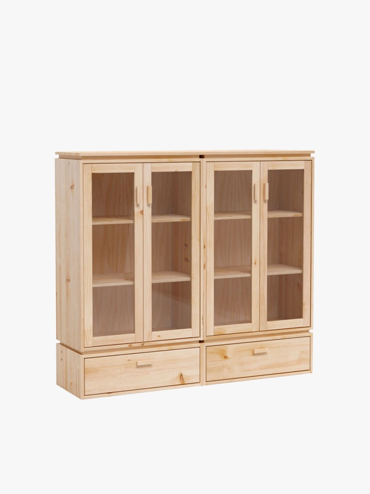 LIBE vitrina dupla com 2 gavetas 157x143