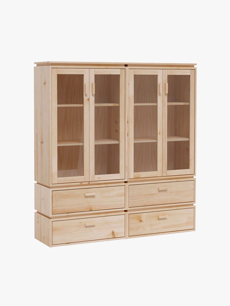 LIBE vitrina dupla com 4 gavetas 157x171