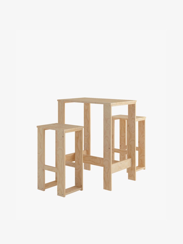 OREKA conjunto mesa alta 88x55 com bancos