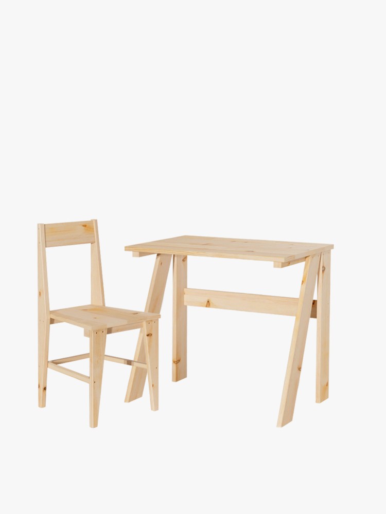 BURU conjunto secretária 80x55 com cadeira