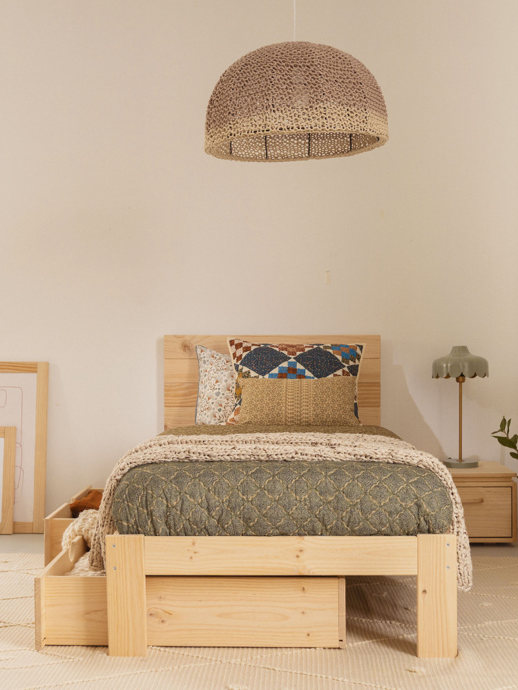 TESTA cama individual 90 com 2 gavetas de arrumação 2