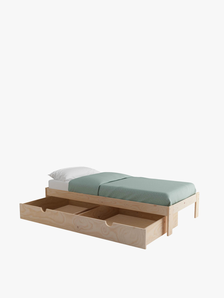 BASO cama individual 80 com 1 gaveta de arrumação