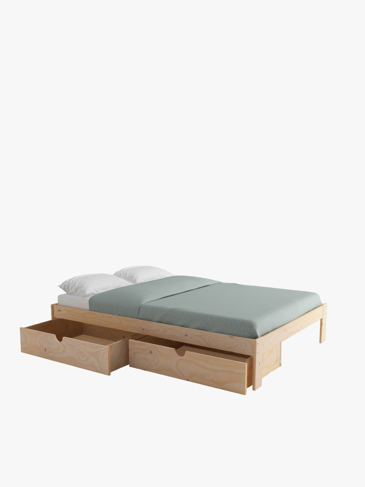 BASO cama de casal 140 com 2 gavetas de arrumação