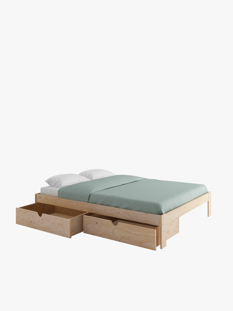 BASO cama de casal 160 com 2 gavetas de arrumação