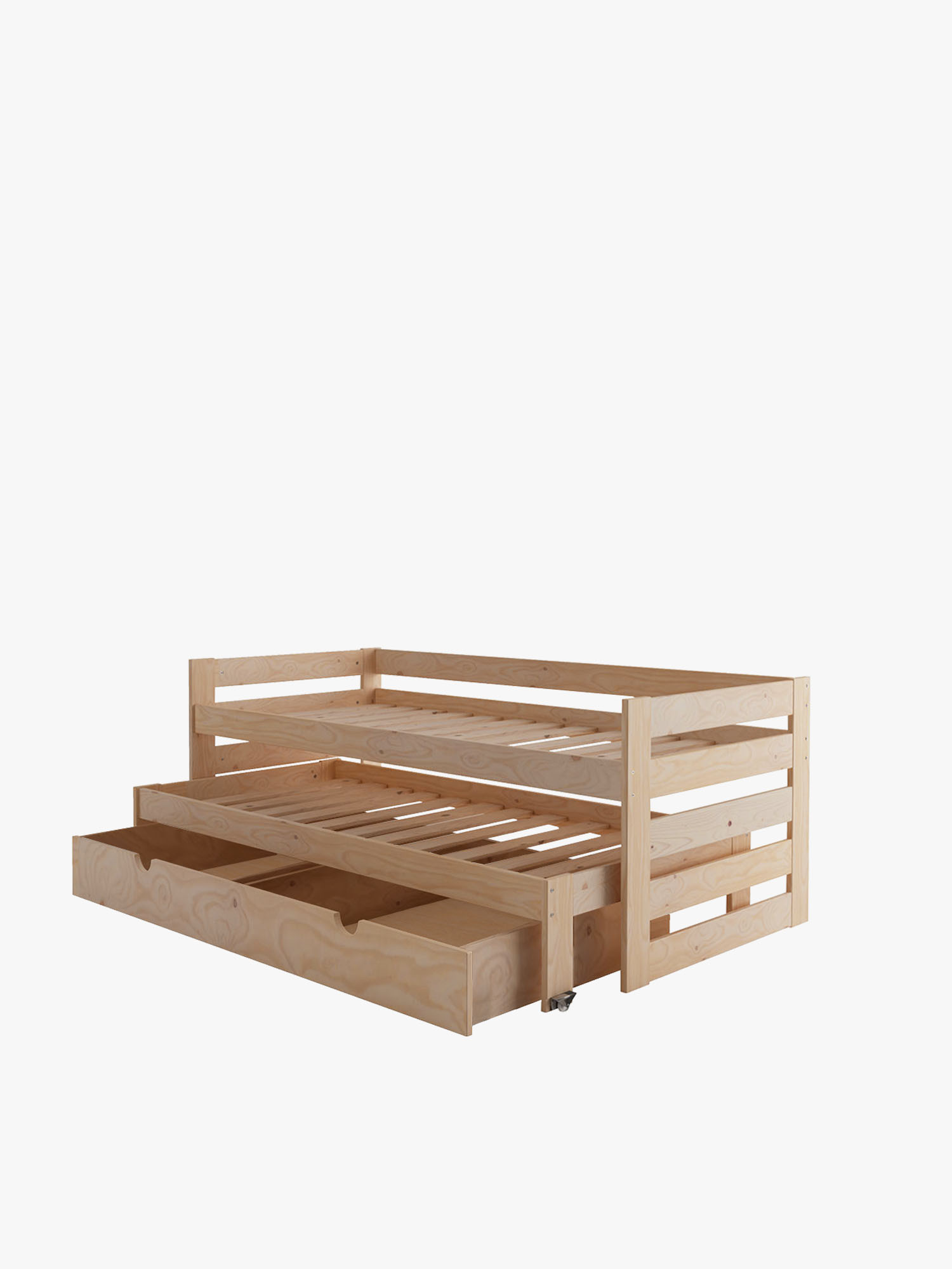 LORE cama dupla compacta com 1 gaveta...
