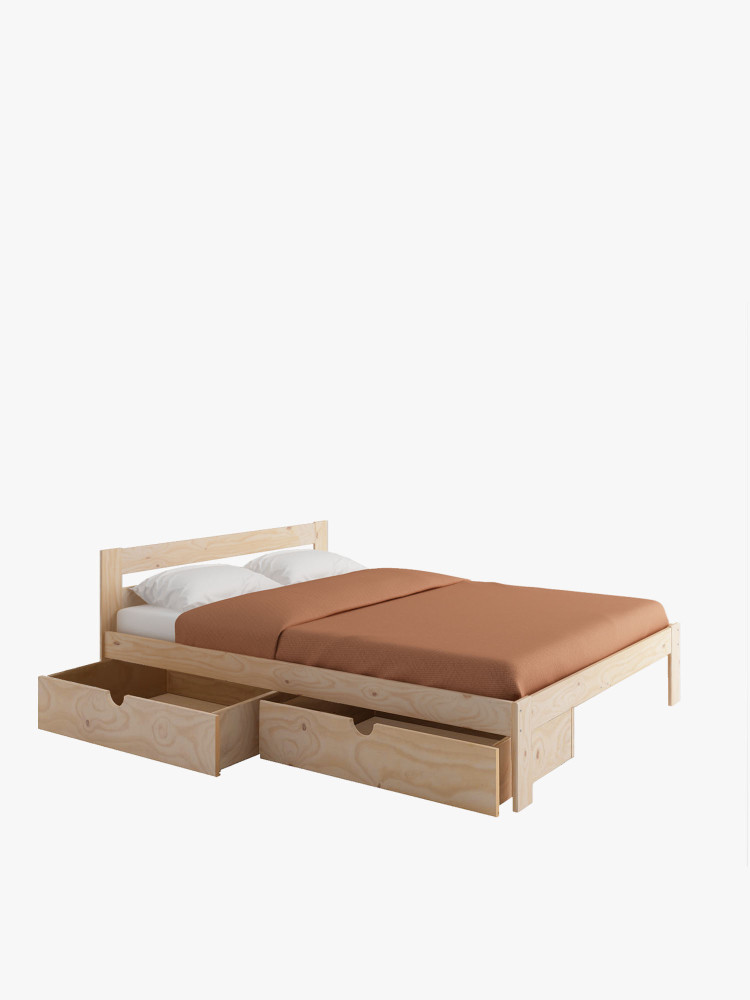 LORE cama de casal 160 com 2 gavetas de arrumação