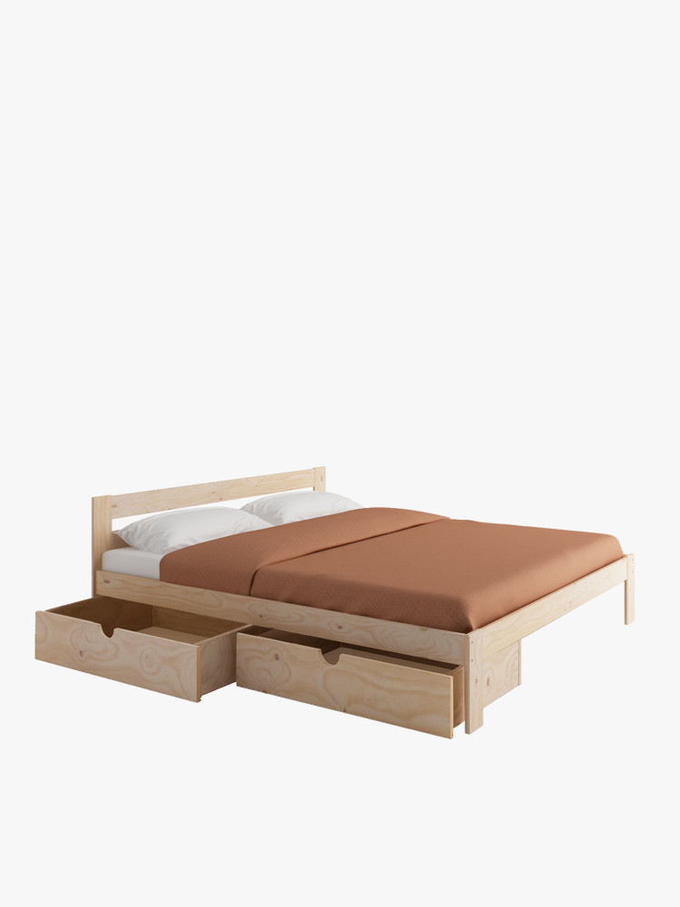 LORE cama de casal 180 com 2 gavetas de arrumação