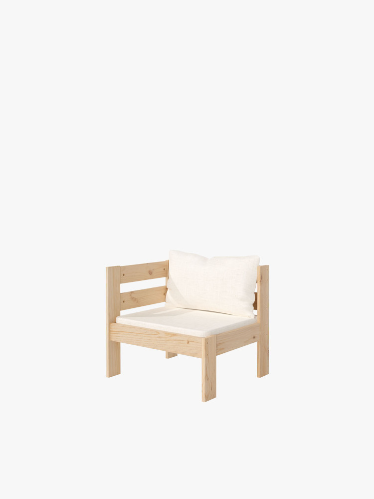 OREKA poltrona modular com braço direito para exterior