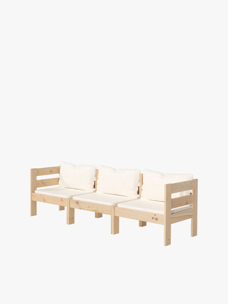 OREKA conjunto sofá 3 lugares para exterior