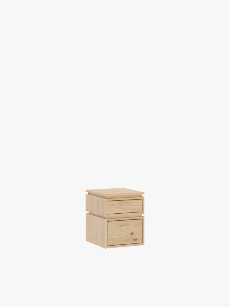 LIBE mesa de cabeceira com 2 gavetas 39x49