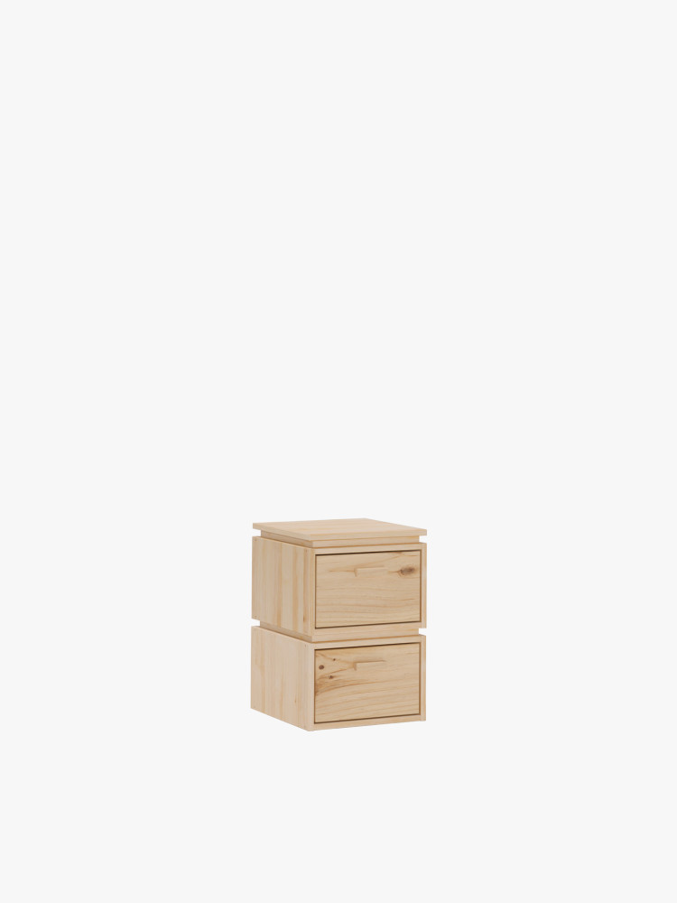 LIBE mesa de cabeceira com 2 gavetas 39x59