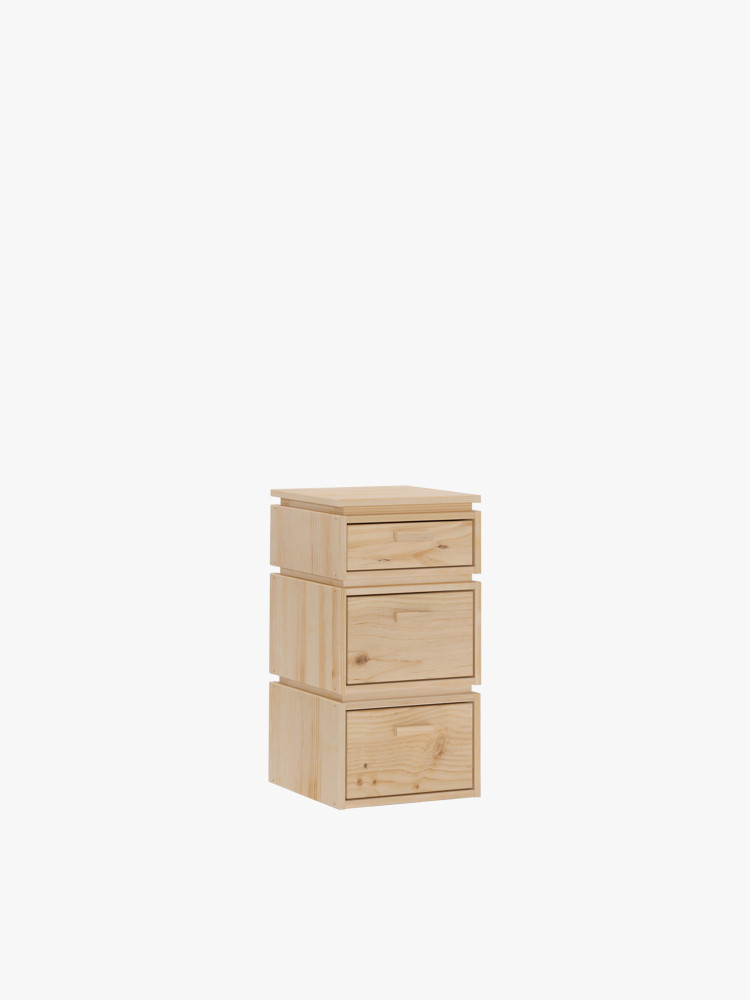 LIBE cómoda coluna com 3 gavetas 39x77