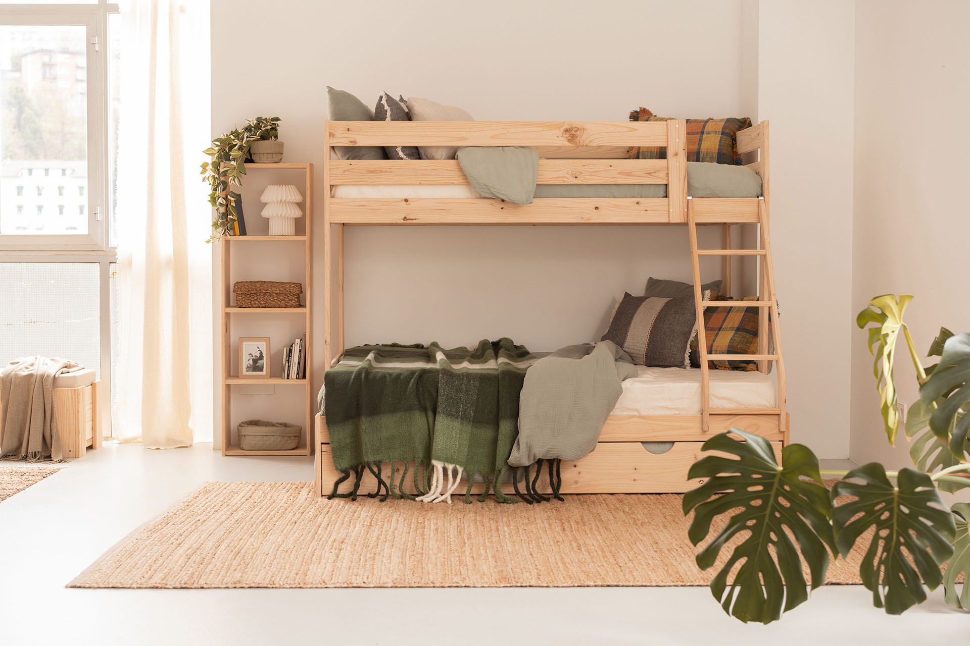 TRIOLO beliche de casal 140 com gaveta-cama