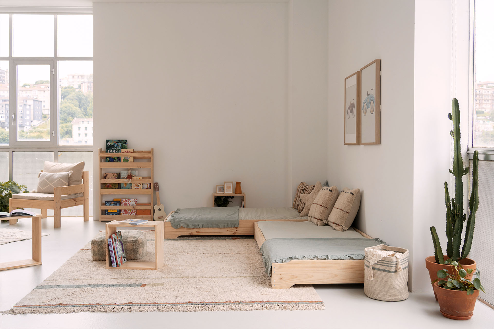 MENDI cama montessori empilhável 90 x 2 unidades