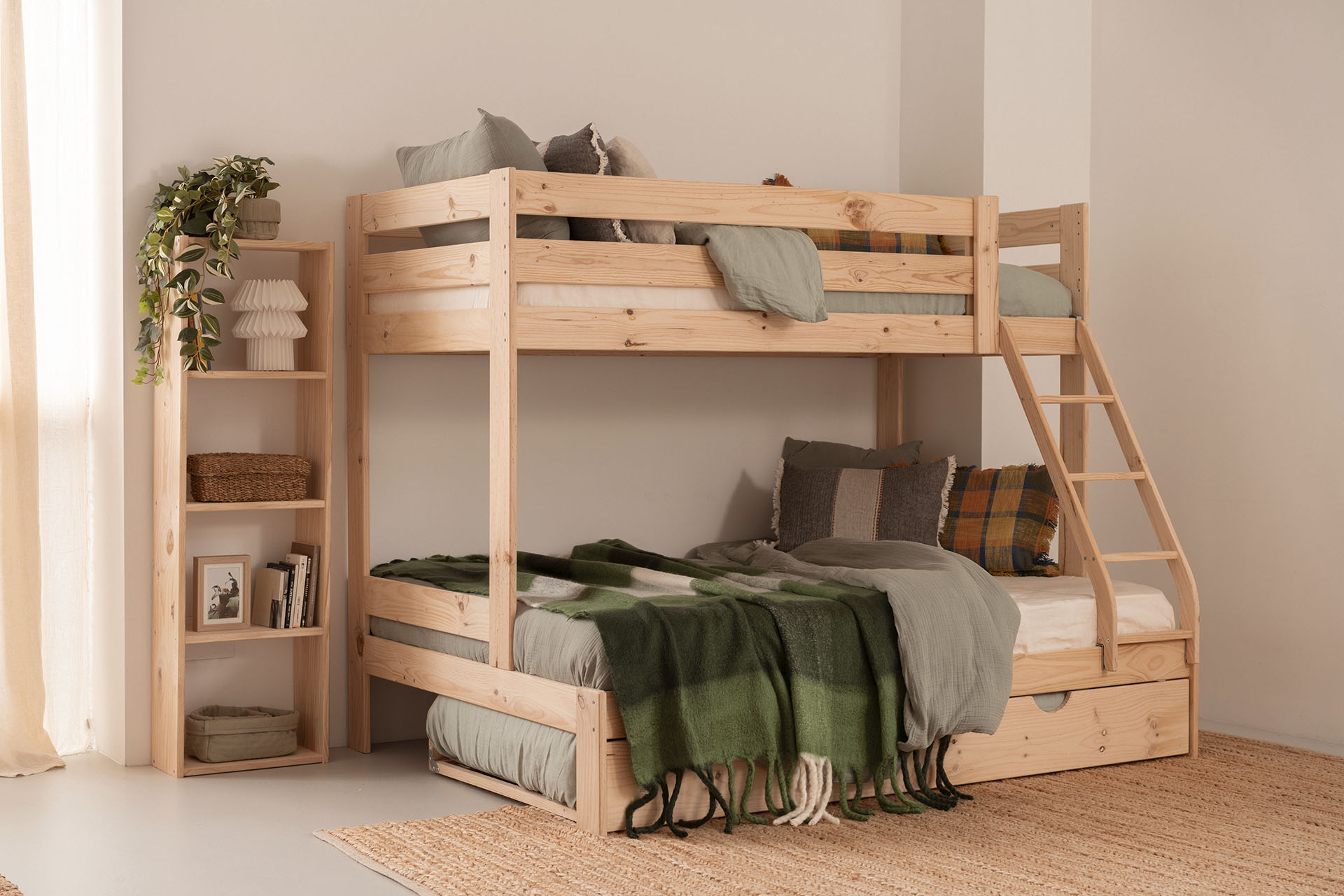 TRIOLO beliche de casal 140 com gaveta-cama