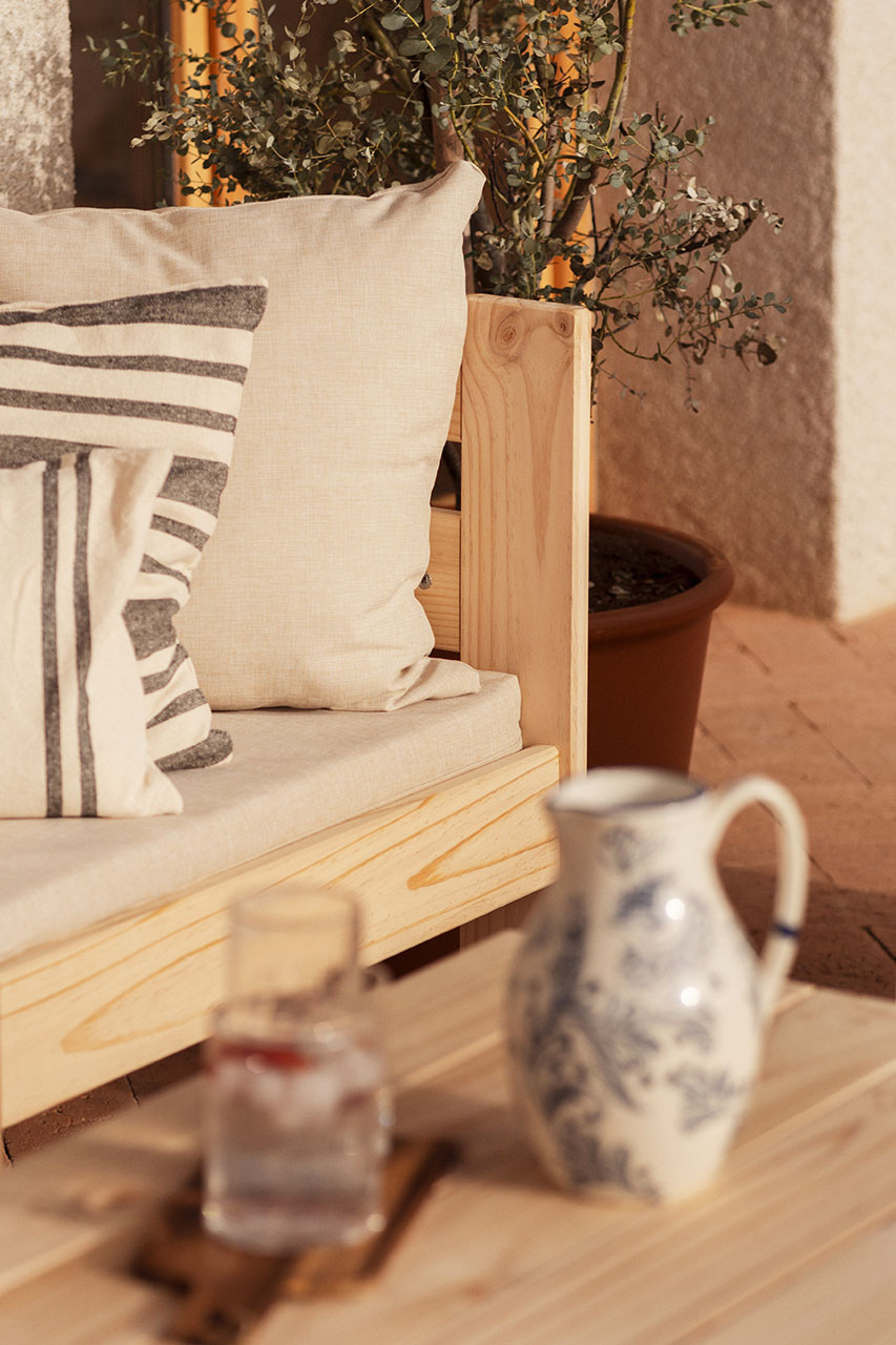 OREKA conjunto sofá 3 lugares para exterior