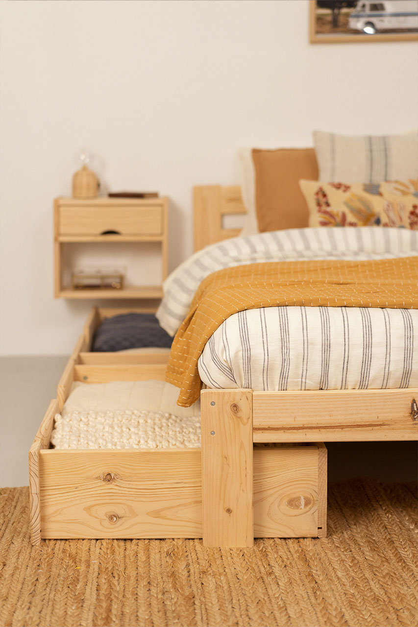 LORE cama de casal 160 com 2 gavetas de arrumação