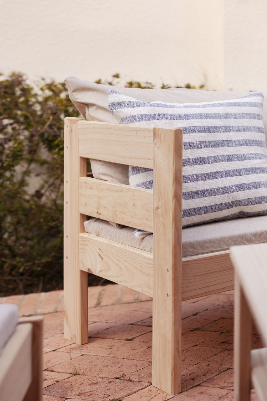 OREKA poltrona modular com 2 braços para exterior