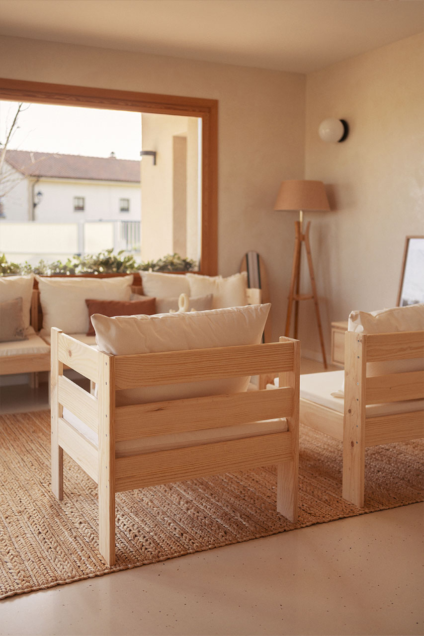 OREKA poltrona modular com braço esquerdo