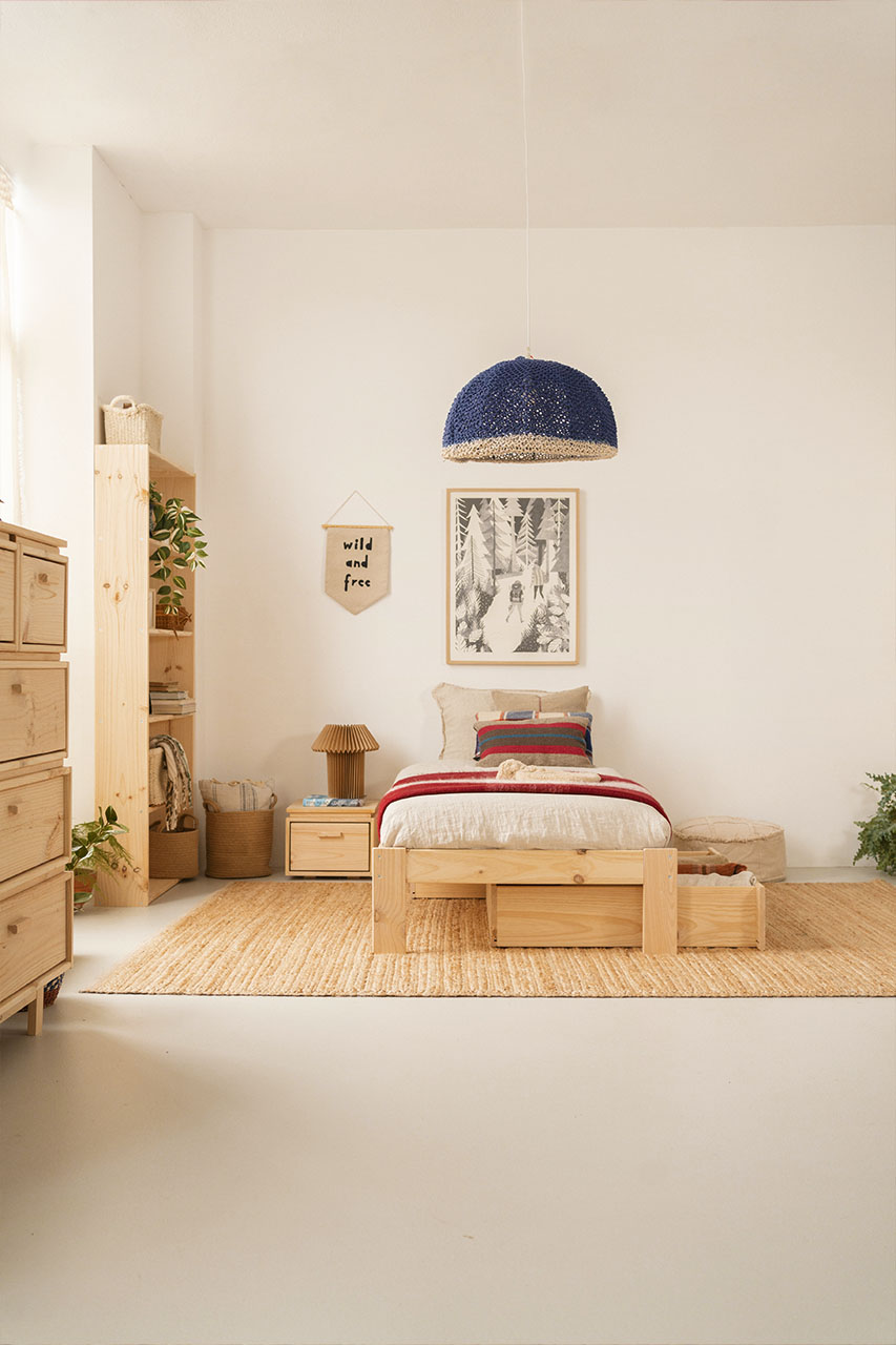 BASO cama individual 90 com 2 gavetas de arrumação